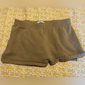 TNA BROWN SWEAT SHORTS